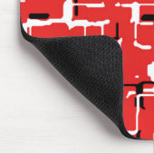 Red Black White Cool Patroon Muismat (Hoek)