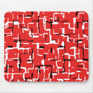 Red Black White Cool Patroon Muismat