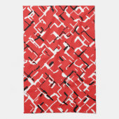 Red Black White Cool Patroon Theedoek (Verticaal)