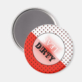 Red Black White Elegant Retro Dishwaser Magnet (Voorkant / Achterkant)