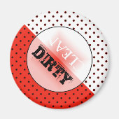Red Black White Elegant Retro Dishwaser Magnet (Voorkant)