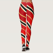 Red Black White en Gold Stripes Leggings (Achterkant)