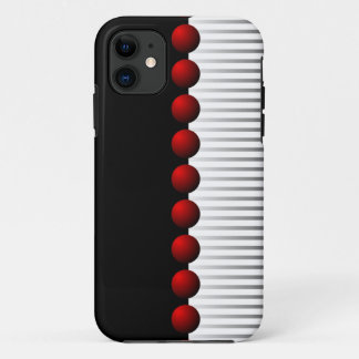 Red Black White en grijs Abstract iPhone 11 Hoesje