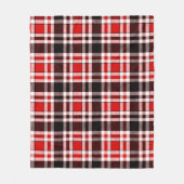 Red Black White Flannel Tartan Pattern Design  Fleece Deken (Voorkant)