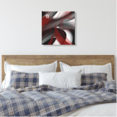 Red Black White Gray Abstract Canvas Afdruk (Insitu (Slaapkamer))