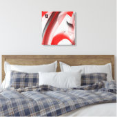 Red Black White Gray Abstract Canvas Afdruk (Insitu (Slaapkamer))
