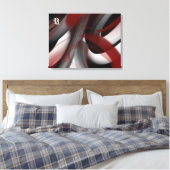 Red Black White Gray Abstract Canvas Afdruk (Insitu (Slaapkamer))