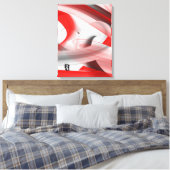 Red Black White Gray Abstract Canvas Afdruk (Insitu (Slaapkamer))