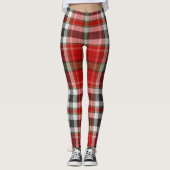 Red Black White Green Giant Tartan Pset Leggings (Voorkant)