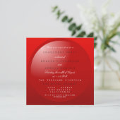 Red Black White MInimal Wedding Engagement Party Kaart (Staand voorkant)