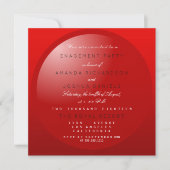 Red Black White MInimal Wedding Engagement Party Kaart (Voorkant)