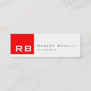 Red Black White Monogram Skinny Visitekaartje