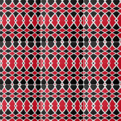 Red Black White op Art Mosaic Geometric Pattern Tegeltje