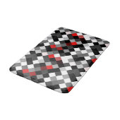 Red Black White Pattern Bath Mat (Gekanteld)