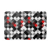 Red Black White Pattern Bath Mat (Voorkant)