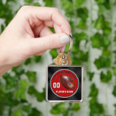 Red Black White - persoonlijke, hoge Football cade Sleutelhanger (Hand)