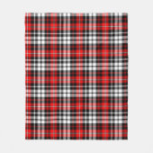 Red Black White Plaid Tartan Pattern Design Fleece Deken (Voorkant)