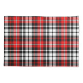 Red Black White Plaid Tartan Pattern Design  Kussensloop (Achterkant)