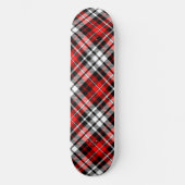 Red Black White Plaid Tartan Pattern Design Persoonlijk Skateboard (Voorkant)