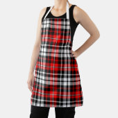 Red Black White Plaid Tartan Pattern Design  Schort (Insitu)