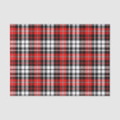 Red Black White Plaid Tartan Pattern Design  Tissuepapier (Voorkant)