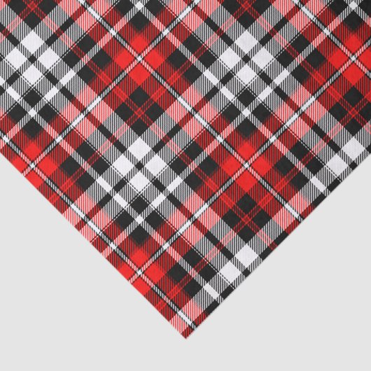 Red Black White Plaid Tartan Pattern Design  Tissuepapier (Detail)