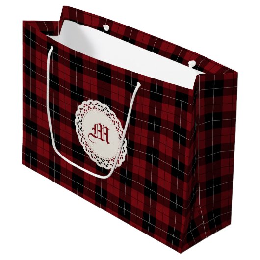 Red Black White Pset Large Cadeautasje (Voorkant Gekanteld)