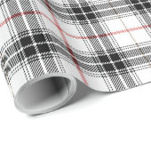 Red Black White Scottish Tartan Pset Pattern Cadeaupapier (Rol Hoek)