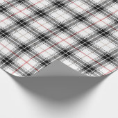 Red Black White Scottish Tartan Pset Pattern Cadeaupapier (Hoek)