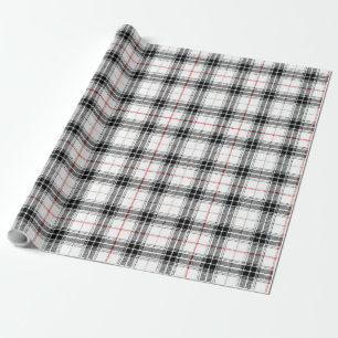 Red Black White Scottish Tartan Pset Pattern Cadeaupapier