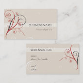 Red Black White Spirals Visitekaartje (Voorkant / Achterkant)