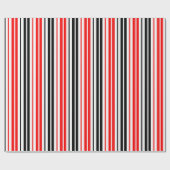 Red Black White Stripes Pattern Design  Cadeaupapier (Vlak)