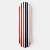 Red Black White Stripes Pattern Design  Persoonlijk Skateboard (Voorkant)