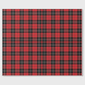 Red Black White Tartan Buffalo Pset Trendy Cadeaupapier (Vlak)