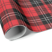 Red Black White Tartan Buffalo Pset Trendy Cadeaupapier (Rol Hoek)