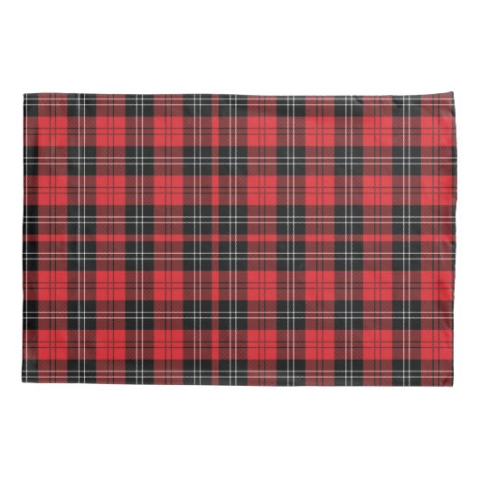 Red Black White Tartan Buffalo Pset Trendy Kussensloop (Achterkant)