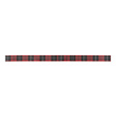 Red Black White Tartan Buffalo Pset Trendy Satijnen Lint (Voorkant)