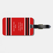 Red Black White Team Jersey Bagagelabel (Achterkant horizontaal)