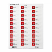 Red Black White Team Jersey Etiket (Full Sheet)