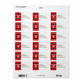 Red Black White Team Jersey Etiket (Full Sheet)