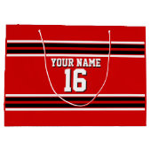 Red Black White Team Jersey Large Cadeautasje (Achterkant)