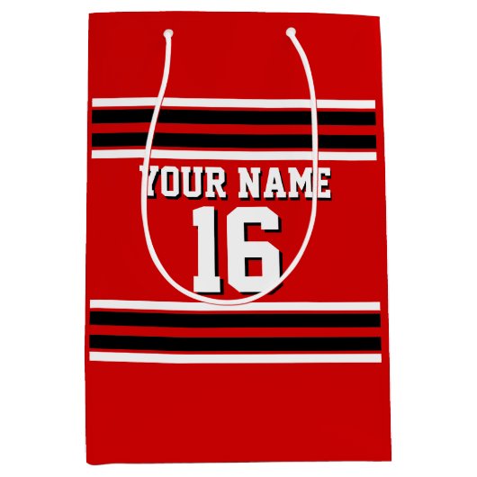 Red Black White Team Jersey Medium Cadeauzakje (Voorkant)