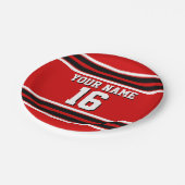 Red Black White Team Jersey Papieren Bordje (Gekanteld)