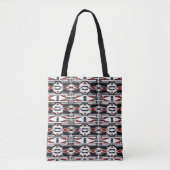 Red, Black & White Tribal Tapestry Tote Bag (Voorkant)