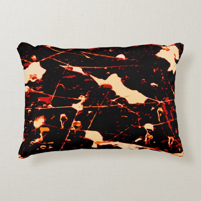 Red Black White Yellow Accent Kussen (Voorkant)