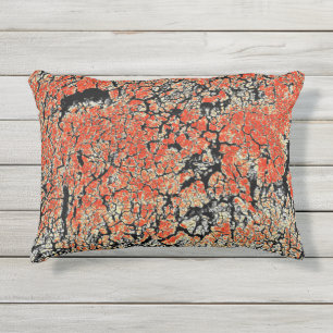 Red Black White Yellow Cracked Earth Buitenkussen