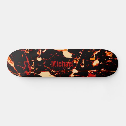 Red Black White Yellow  Persoonlijk Skateboard (Horizontaal)
