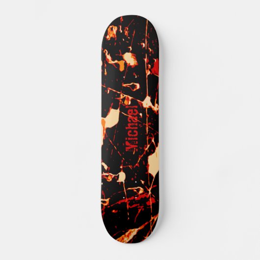 Red Black White Yellow  Persoonlijk Skateboard (Voorkant)