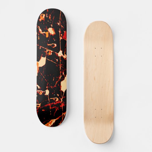 Red Black White Yellow Skateboard (Voorkant)