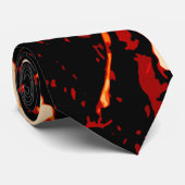 Red Black White Yellow Stropdas (Opgerold)